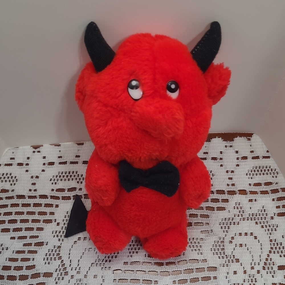 Vintage Acme Red Devil Stuff Animal Plush
